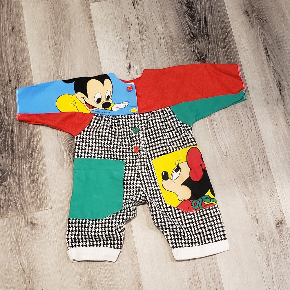 Disney Babies Onsie Jumper Coverall 1980s Mickey Minnie